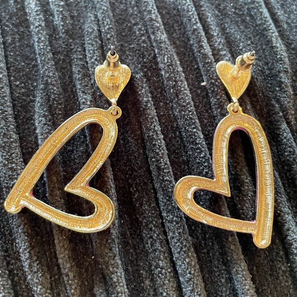 ‼️SOLD‼️PINK HEART💖Dangle Earrings💖 - Picture 3 of 7